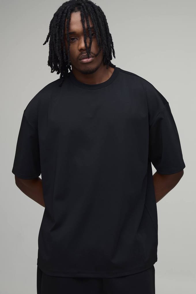 Lang Oversized Bloemen Limited Edition Bedrukt T-shirt | Black | Size Medium