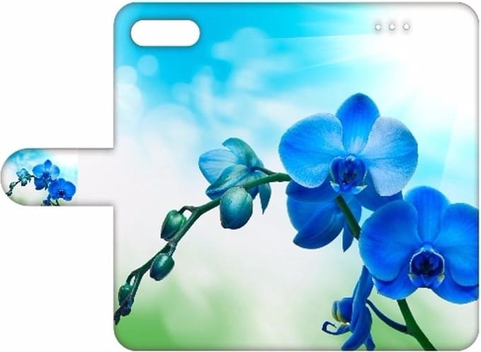 Apple iPhone 7 Plus | 8 Plus Hoesje Orchidee Blauw - Cadeau voor je Moeder