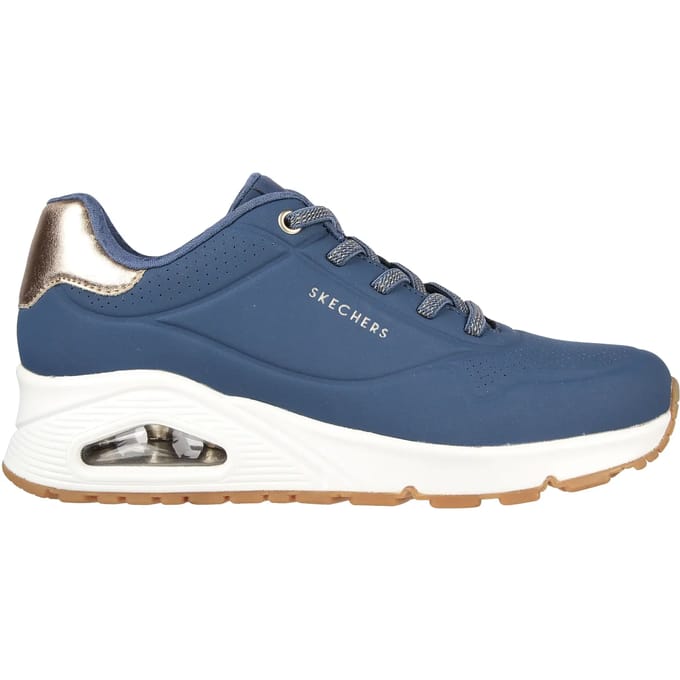 Skechers Uno Shimmer Away dames sneakers blauw