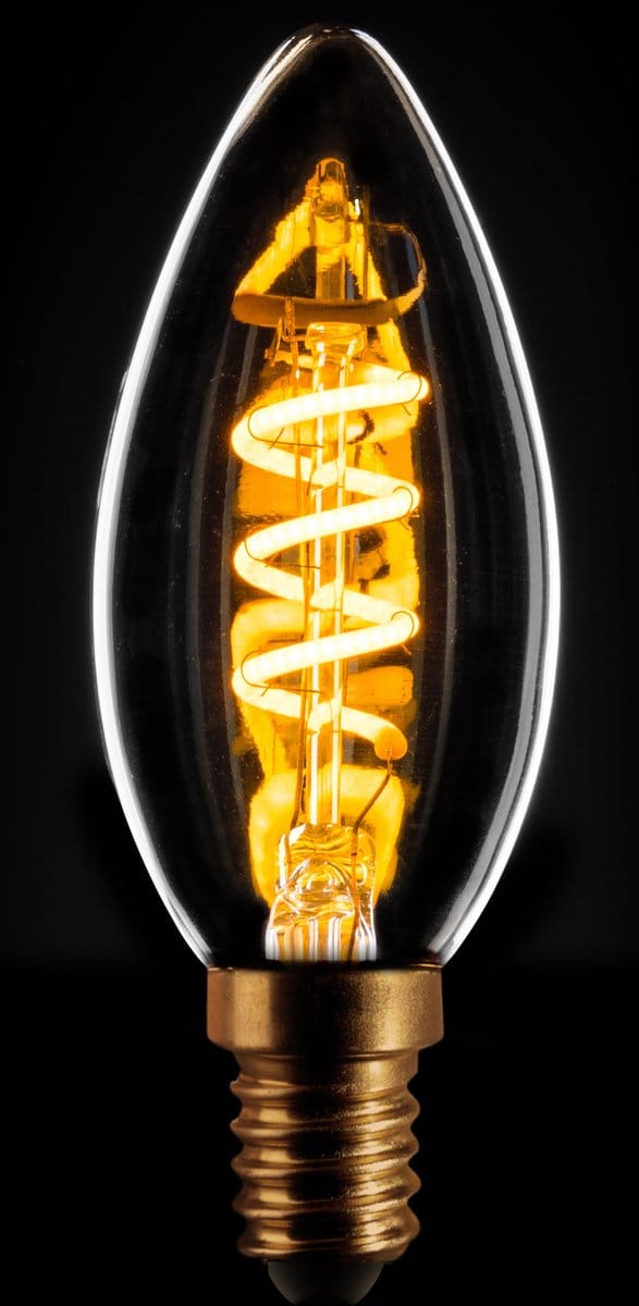 ETH Kaars spiraal filament LED 4w E14 230v 2200k dimbaar helder
