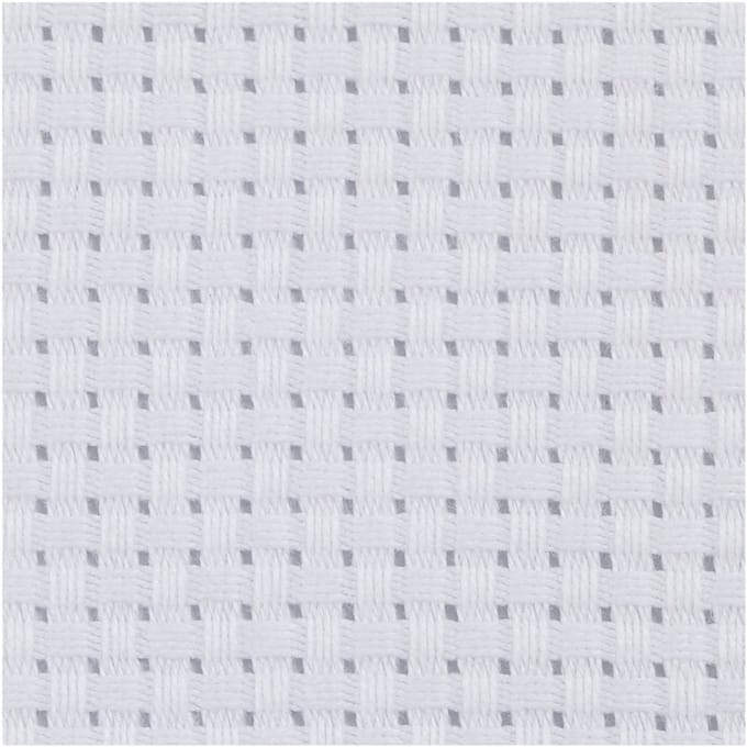 Aida, afm 50x50 cm, 35 vierkanten per 10 cm, wit, 1 stuk