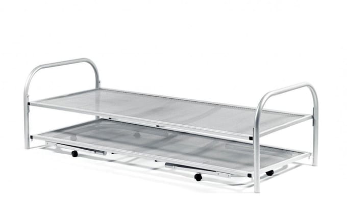 Onderschuifbed Dubbel Divan - 80x200 - Dwarsgespannen Spiraalbodem