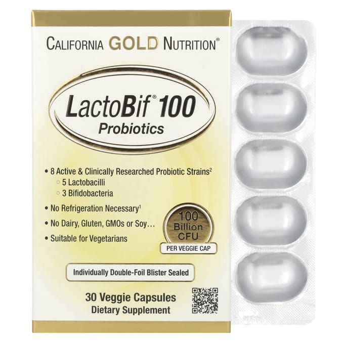 Lactobif® 100 Probioticum, 100 miljard CFU, 30 vegetarische capsules
