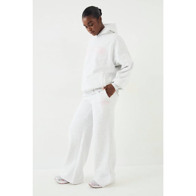 Dames DSGN Studio Applique Rechte Pijp Jogger | Asgrijs | Maat: Medium