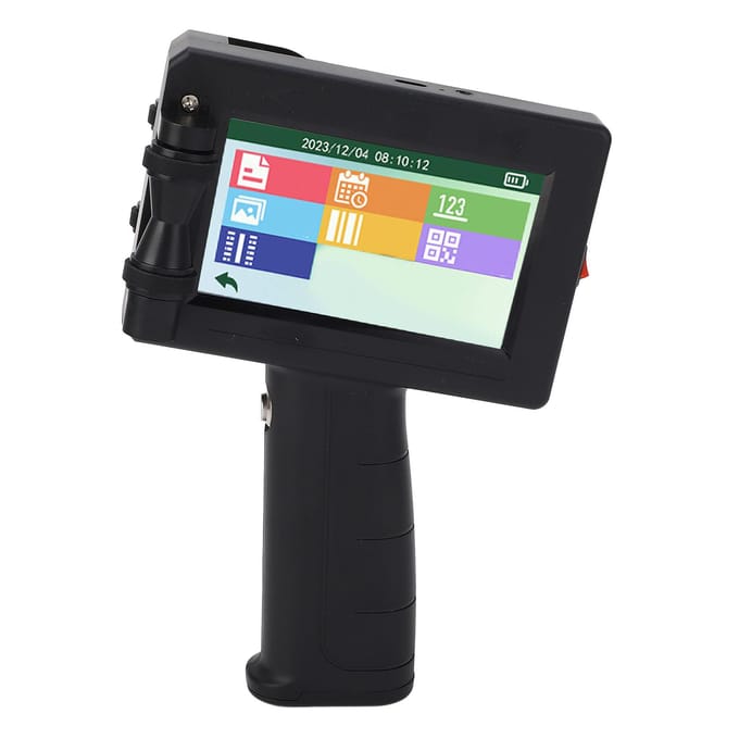 Inkjet Labelprinter 12,7 mm Productiedatum Tijd Batchnummer Handheld Inkjetprinter black