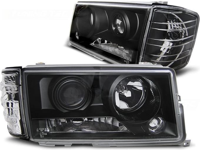 Koplampen MERCEDES W201/190 12 82-05 93 ZWART
