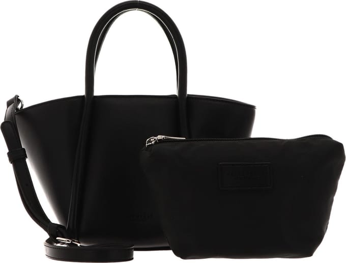 SEIDENFELT MANUFAKTUR Schoudertas Lyngby Mini Shopper Black Zwart