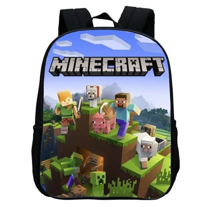 Bedrukte Kleuterschooltas, Cartoon Minecraft 12-Inch Rugzak, Licht En Casual 12inch backpack