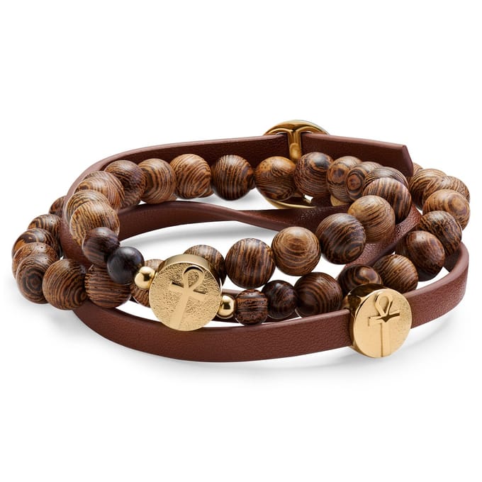 Lucleon - Heren - Leer Armband - Bruin