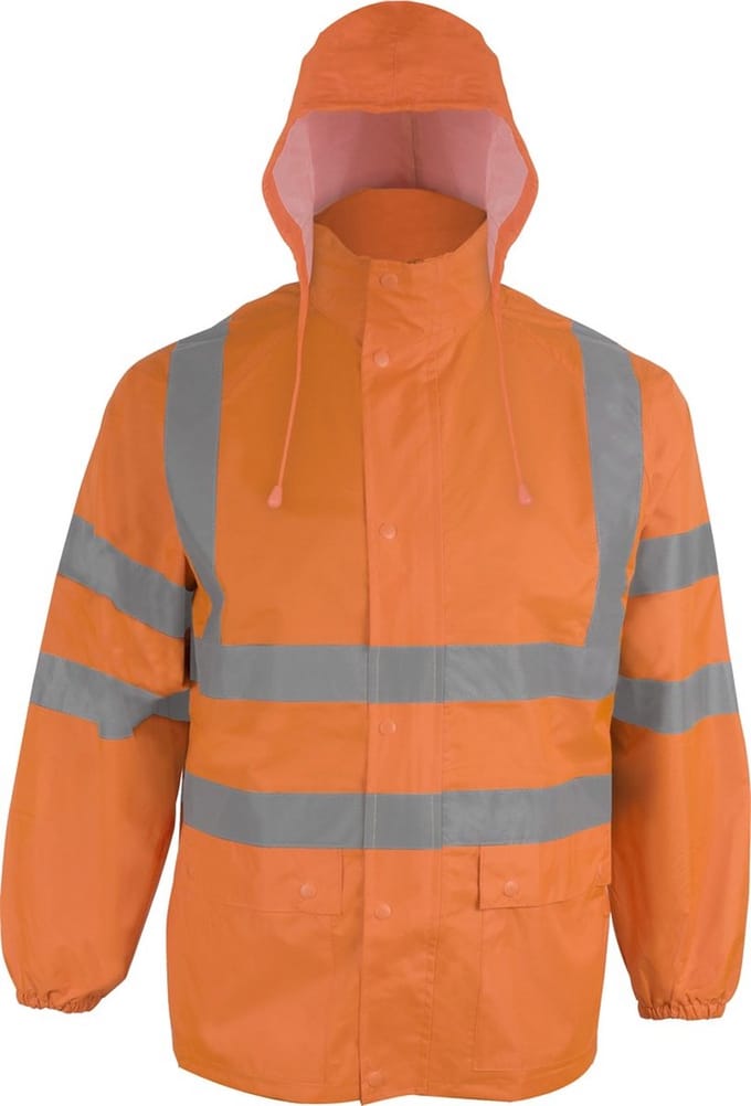 Terratrend Werkjas met hoogzichtbare strepen, oranje