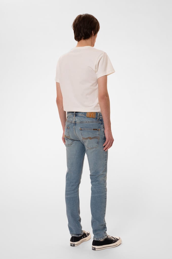 Nudie Jeans Grim Tim Smoke Light Blue Taglia: W28L32 | Jeans Slim Fit Outlet | Uomo | Blu