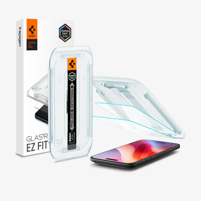 Spigen Screen Protector Geschikt voor iPhone Air - Glas.tR EZ Fit - 9H+ Tempered Glass - Case Friendly - Gemakkelijke Installatie - 2-Pack