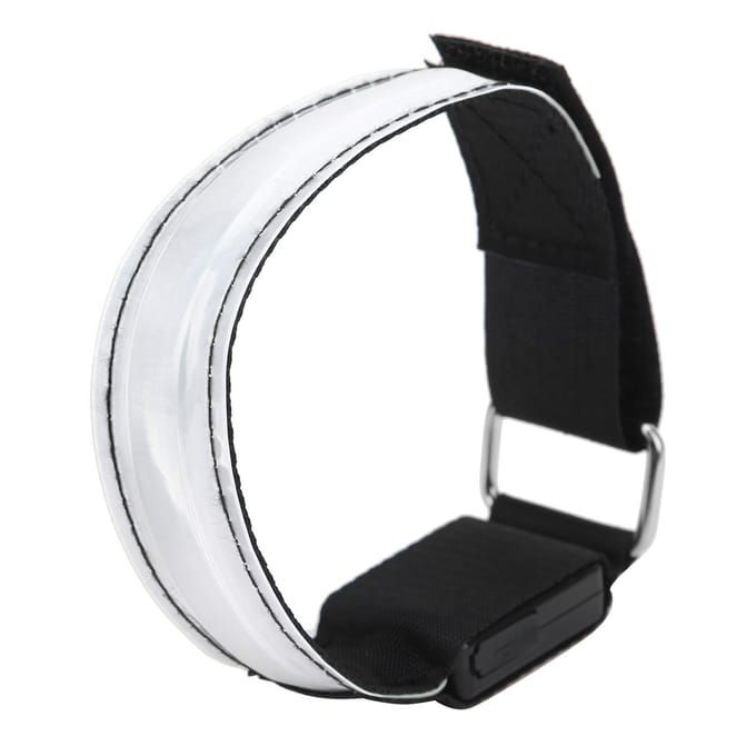 Outdoor Nachtloop Armband Licht met LED Oplaadbaar Roosterlicht Reflecterende RoosterbandWit wit