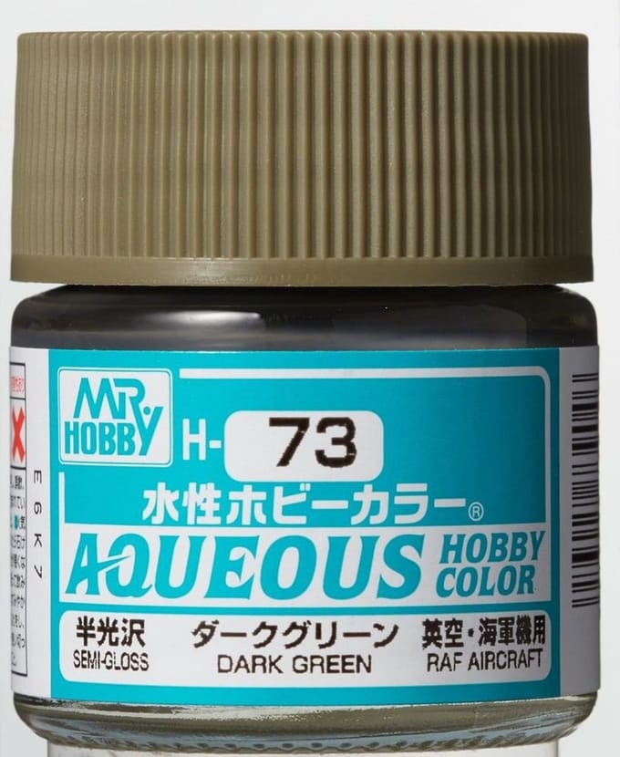 Gunze H-073 - Dark Green Sg - Mr. Hobby Aqueous Modelbouwverf 10ml