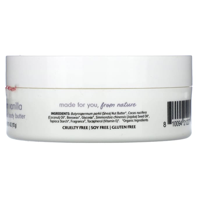Dr. Mercola, Ola Botanicals, Geklopte Body Butter, Warme Vanille, 4 oz (113 gr) white