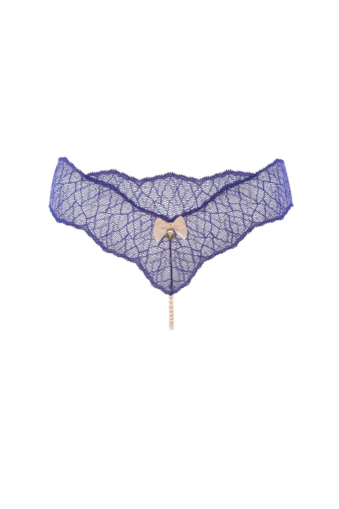 Bracli - Sydney Parel String Set | Blauw | Luxe Lingerie Maat Plus
