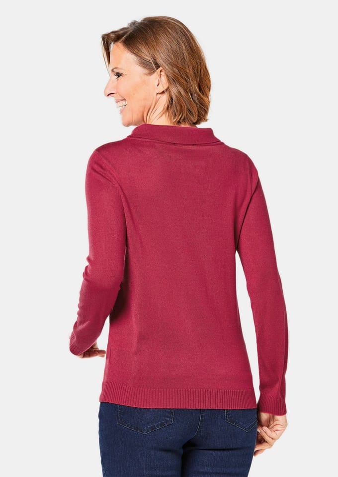 Mooi afgewerkte pullover - donkerrood - Gr. 40 van Goldner Fashion