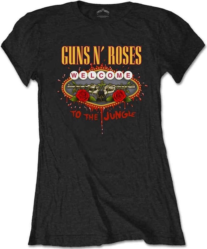 Guns N' Roses - Welcome To The Jungle Dames Tshirt - M - Zwart