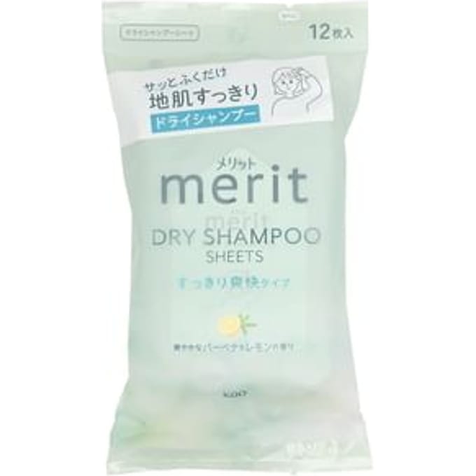 Kao - Merit Day+ Dry Shampoo Sheets Verbena & Lemon - 12 pcs