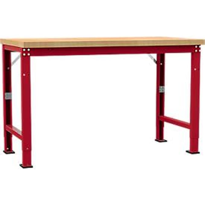 Manuflex werkbank Profi speciaal, tafelblad multiplex, 1500 x 700 mm, robijnrood