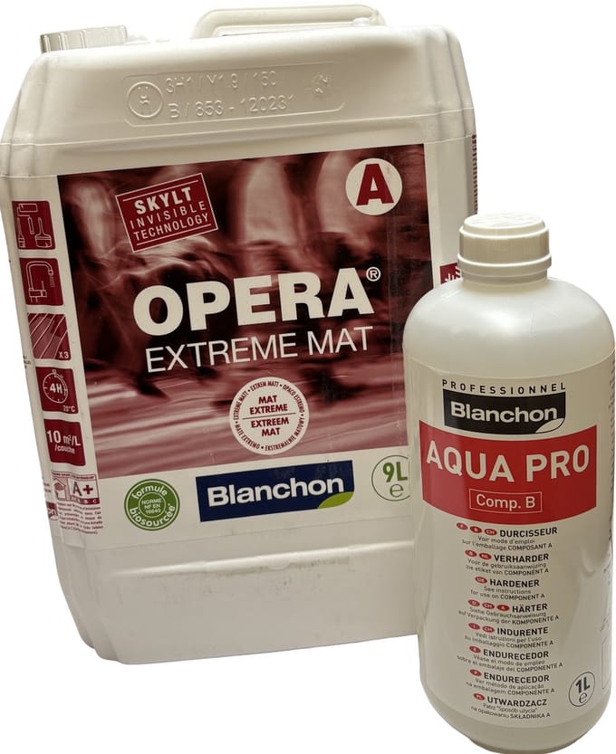 Blanchon Opera biobased parketvernis extreme mat 9 l + hardner 1l
