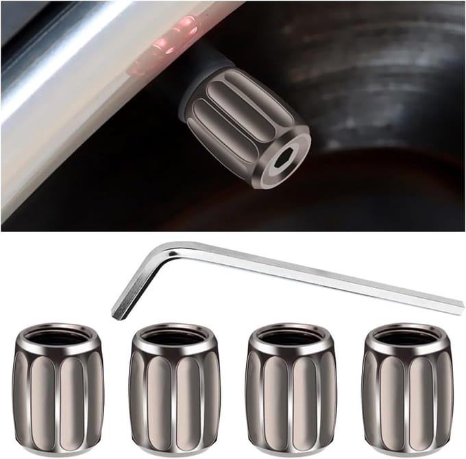 Dailygoods- Bandenventieldoppen 4 stuks - Anti-diefstal - Stofdicht