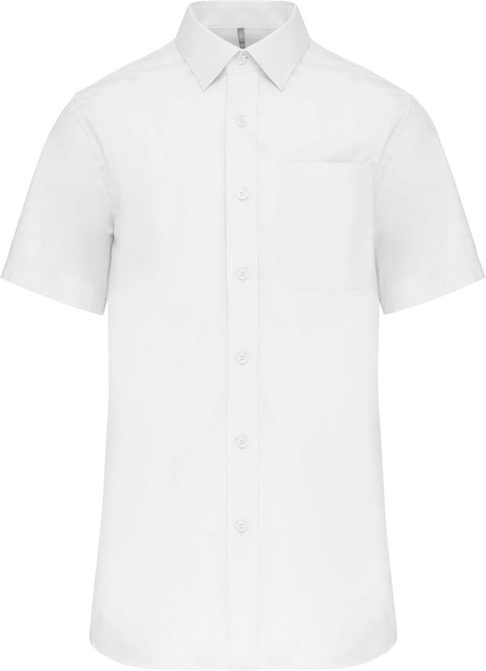 Kariban Heren poplin overhemd korte mouwen K543 - White - M