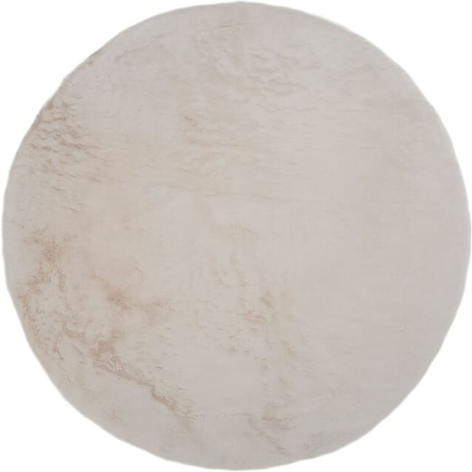 Vloerkleed Morbido Beige - Rond ø230 cm - Extra Hoogpolig Fluffy Vloerkleed in Scandinavische / Hotel Chique Stijl