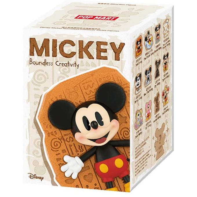 POP MART Disney Mickey Grenzeloze Creativiteit Serie Figuren Blind Box beige