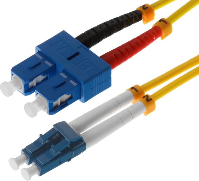 Helos 3m OS2 LC/SC Glasvezel kabel Geel