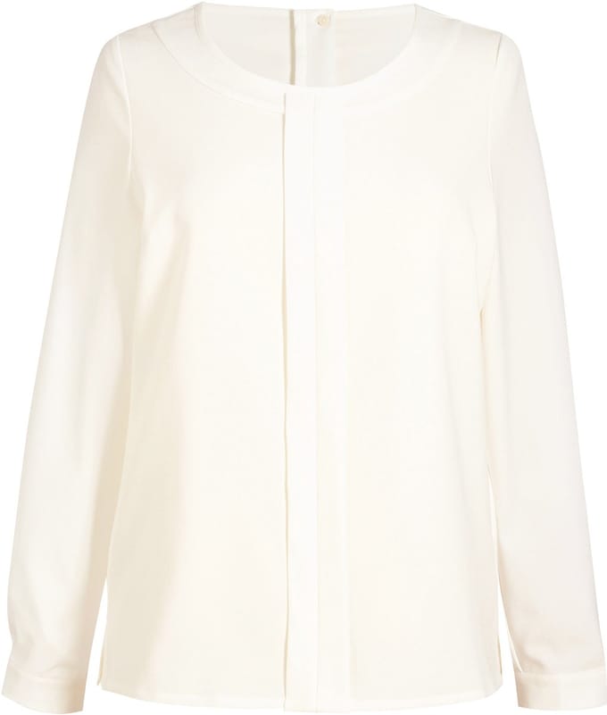 Brook Taverner Riola Crepe de Chine blouse BT2264 - Cream - 36 EU (8 UK)