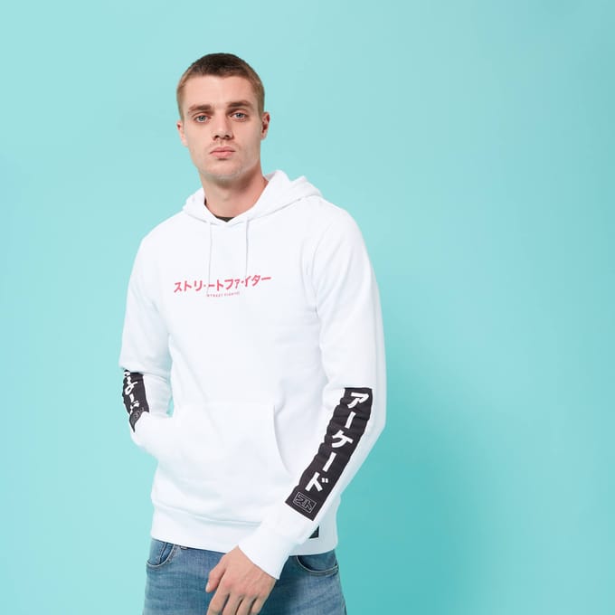 Street Fighter Arcade Line Up unisex hoodie - Wit - L - Wit