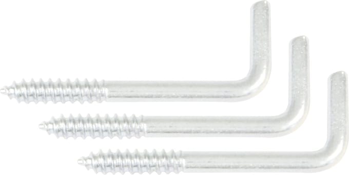 AMIG Schroefhaken - 30x - staal - 40 mm - wit - DHZ ijzerwaren - bevestigingsmaterialen - A merk