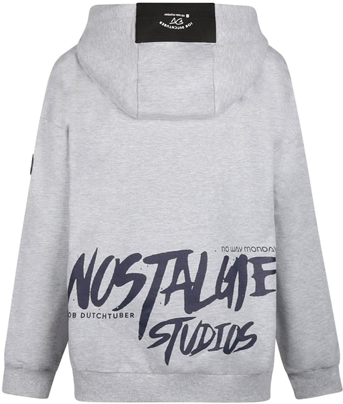 No Way Monday Grey melee Hoodie Sweater