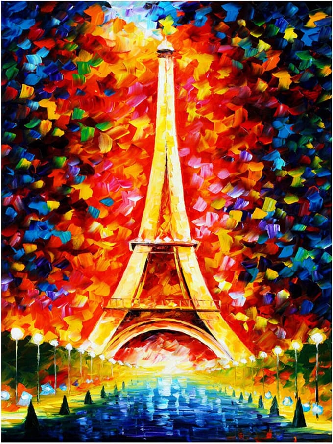 Schilderen op Nummer Set - Eiffeltoren Parijs - incl. Verf & Penselen - 30x40cm