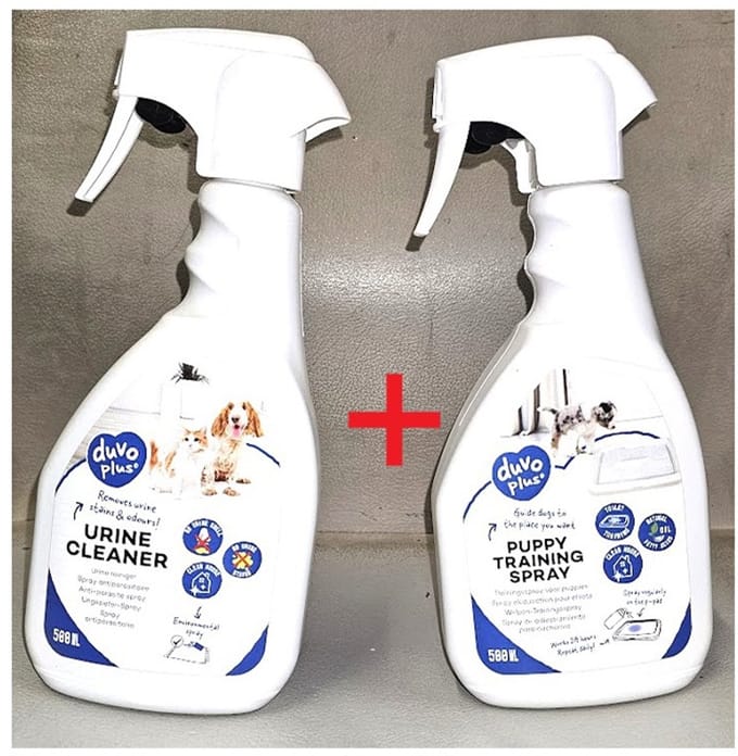 duvo+ puppytrainer 500 ml + duvo+ urinecleaner 500 ml - HELPT BIJ ZINDELIJKHEIDSTRAINING -