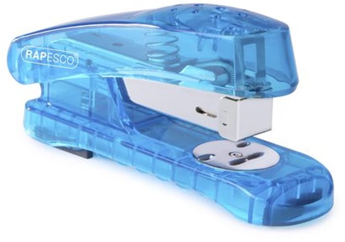 #Rapesco Nietmachine Snapper doorzichtig blauwnietjes 24-6