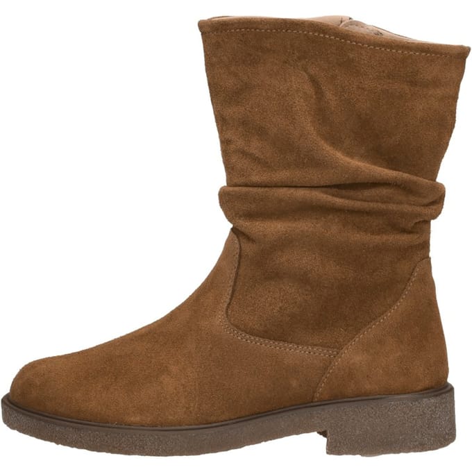 SUB55 Comfort Collection Giulia 01 Enkellaarsjes Plat - cognac - Maat 36