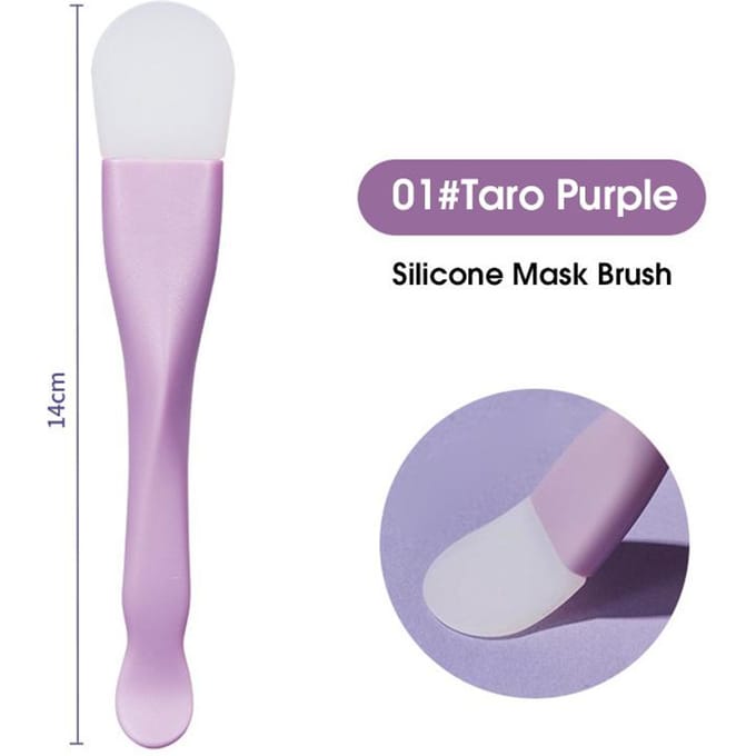 Double Head Silicone Facial Mask Brush Face Cleaning Scraper Daub Type Brush Beauty tool paars