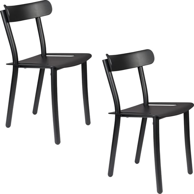Zuiver Friday Tuinstoel Zwart - Set van 2