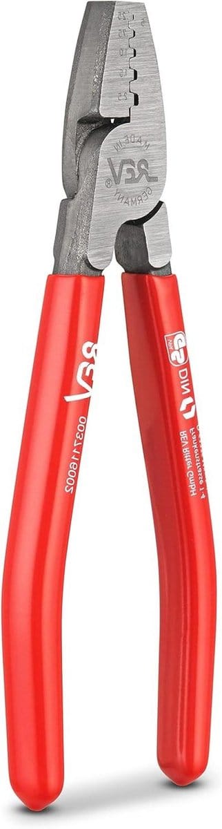 Krimptang - Tang - Kabels Beheren - DIN Gestandaardiseerd - 0.25-2.5 mm² - Rood