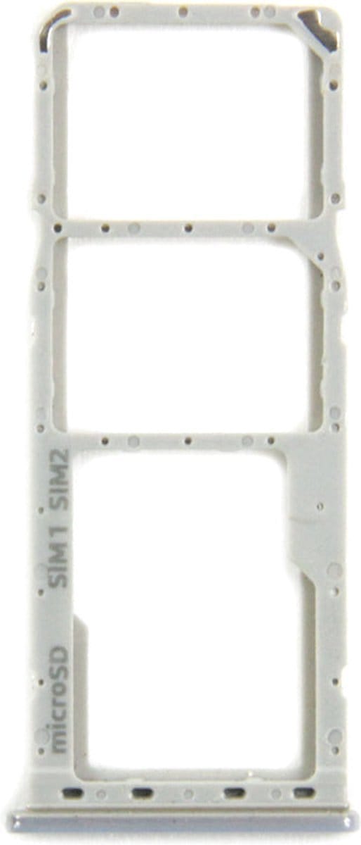 Voor Samsung A51 Sim/SD Kaarthouder Zilver