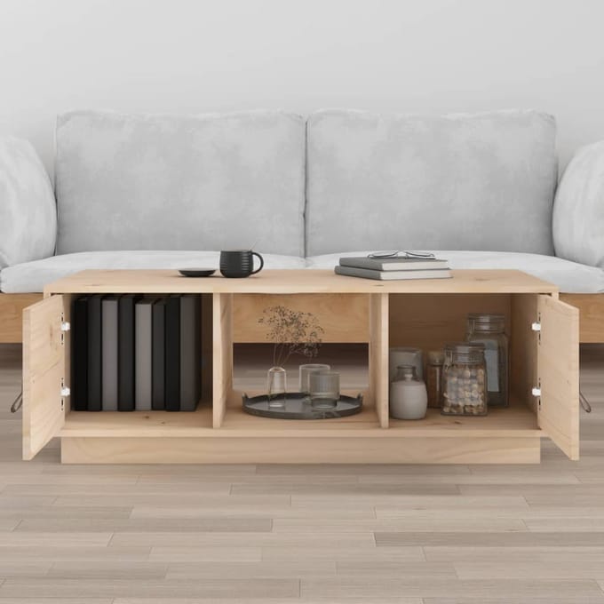 vidaXL - Salontafel - 100x50x35 - cm - massief - grenenhout