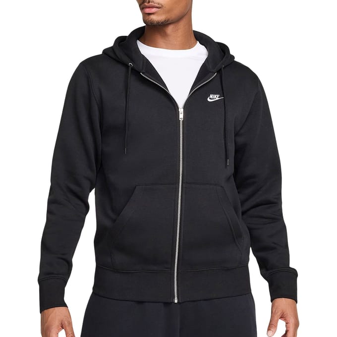 Nike Club Fleece Jas Met Capuchon Zwart K010