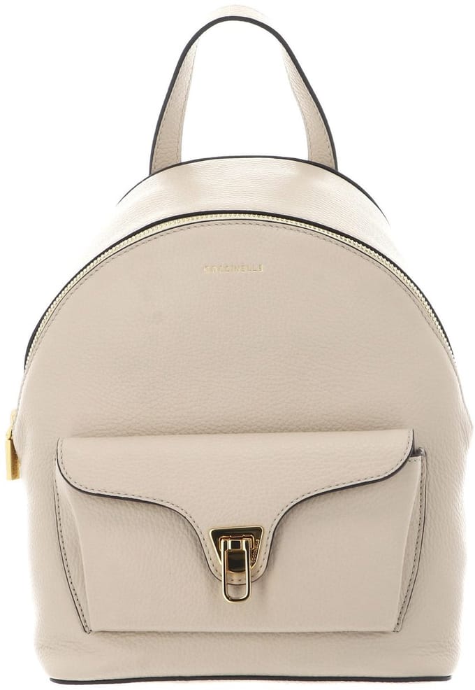 COCCINELLE Leren vrijetijdsrugzak Beat Generatio Backpack Sandshell beige