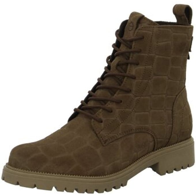 Tamaris Veterboots Croco taupe Suède - Maat 38