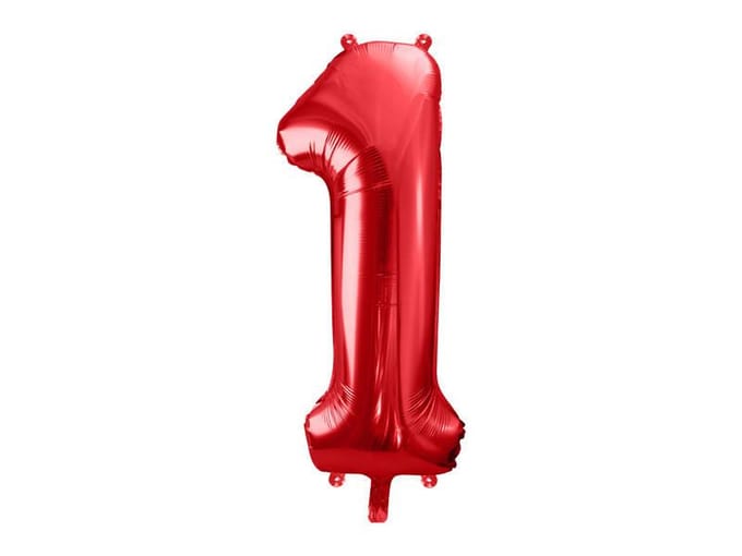 Cijfer 1 (86 cm) - Rood