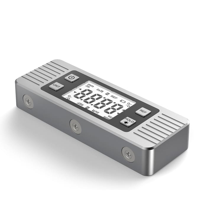 Digitale Hoekmeter Magnetische Gradboog Inclinometer Waterpas Hoekzoeker Hoekkubus Waterpasbak Met zilver