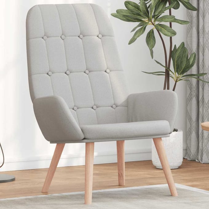 vidaXL Relaxstoel stof wolk grijs