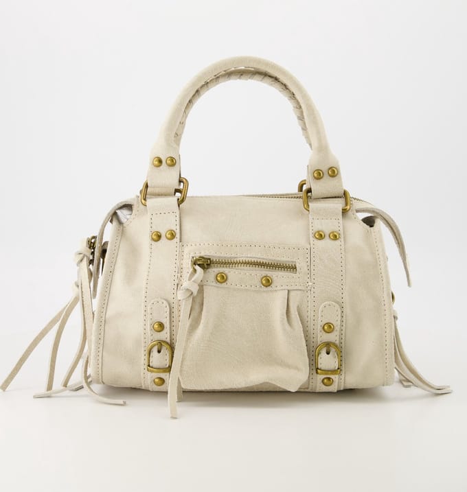 Handtas - Rina - Spazzolato - Echt leer - Beige Ecru